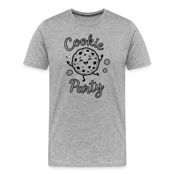 Cookies - T-shirt bio Premium Homme - gris chiné - Devant - Damien (186cm)