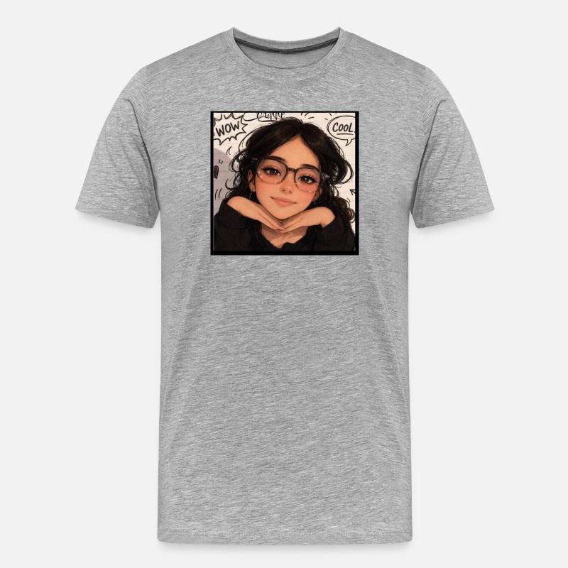 Susan - Männer Premium Bio T-Shirt - Grau meliert