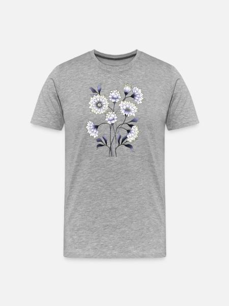 Fleur - T-shirt bio Premium Homme - gris chiné