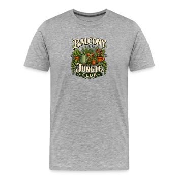 Balcony Jungle Club Balkon Garten - Männer Premium Bio T-Shirt - Grau meliert - Vorne - Damien (186cm)