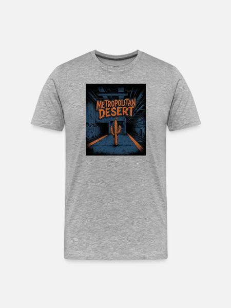 Big City Desert - Men's Premium Organic T-Shirt - heather grey