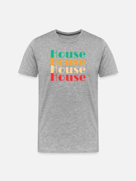 House Music - Men's Premium Organic T-Shirt - heather grey