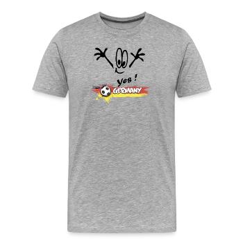 Fußball Event Germany - Männer Premium Bio T-Shirt - Grau meliert - Vorne - Damien (186cm)