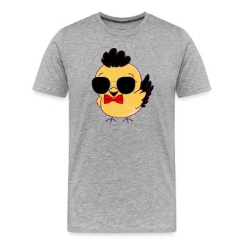 Schicke Chick-Sonnenbrille - Männer Premium Bio T-Shirt - Grau meliert - Vorne - Damien (186cm)