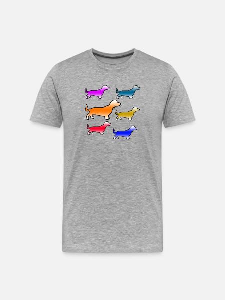 Teckel - T-shirt bio Premium Homme - gris chiné