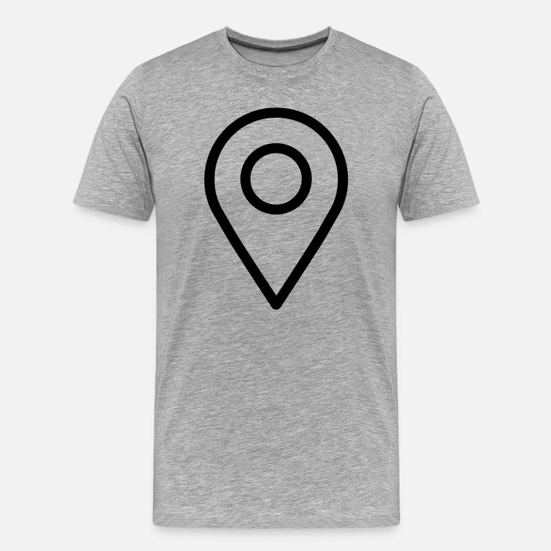 localisation - T-shirt bio Premium Homme - gris chiné