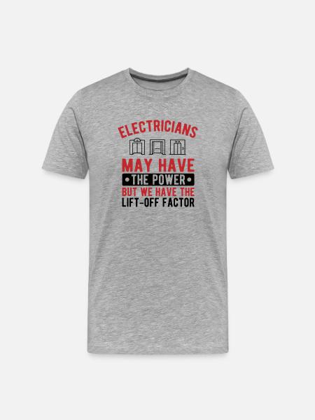 Elevator Mechanics - Electricians Lift-Off Gift - Men's Premium Organic T-Shirt - heather grey
