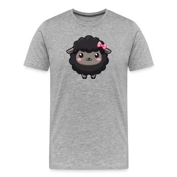 black sheep - Men's Premium Organic T-Shirt - heather grey - Front - Damien (186cm)