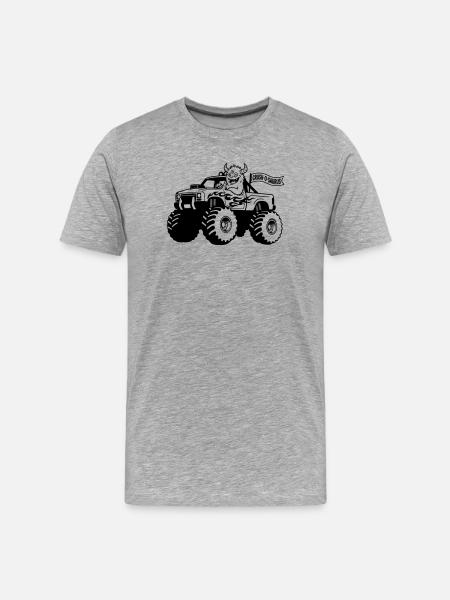 monster truck monster - Men's Premium Organic T-Shirt - heather grey