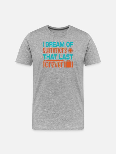 Dream of summer forever - Men's Premium Organic T-Shirt - heather grey