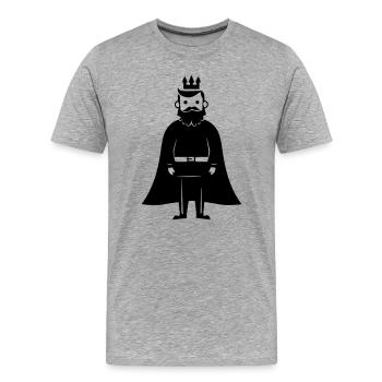 King Man - Men's Premium Organic T-Shirt - heather grey - Front - Damien (186cm)