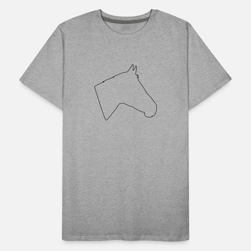 Pferdekopf Männer Premium Bio T-Shirt