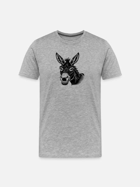 Donkey smile - Men's Premium Organic T-Shirt - heather grey