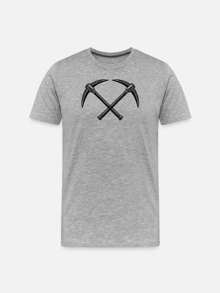 Cross Pickaxes - Men's Premium Organic T-Shirt - heather grey