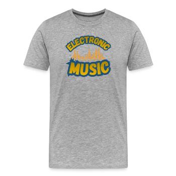 Retro-Elektronische Musik - Männer Premium Bio T-Shirt - Grau meliert - Vorne - Damien (186cm)
