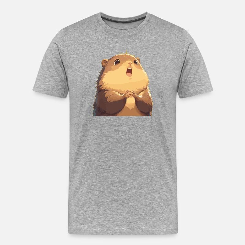 Murmeltiere Murmeltier - Männer Premium Bio T-Shirt - Grau meliert