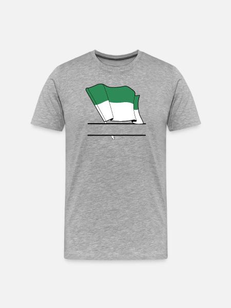 Vlieland Flag – Custom Island Design - Men's Premium Organic T-Shirt - heather grey