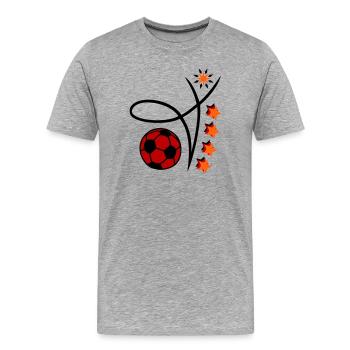 Football Event - Men's Premium Organic T-Shirt - heather grey - Front - Damien (186cm)