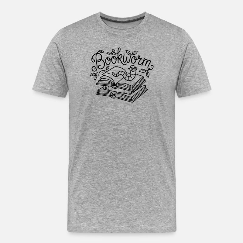 Bookworm - Men's Premium Organic T-Shirt - heather grey