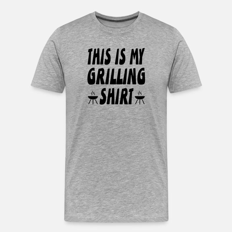 Grillen - Männer Premium Bio T-Shirt - Grau meliert