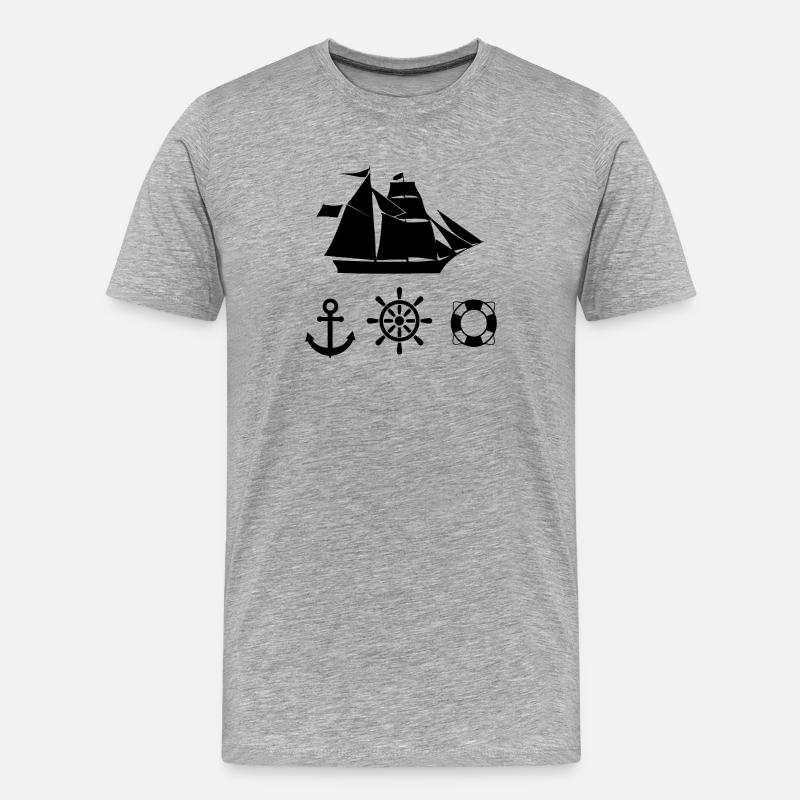 Voile - T-shirt bio Premium Homme - gris chiné