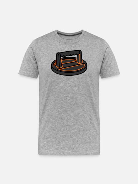 Burger Press Smashburger Grilling Food Truck - Men's Premium Organic T-Shirt - heather grey
