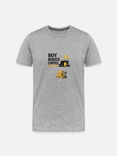 Night Shift Boxes Coffee Antifreeze - Men's Premium Organic T-Shirt - heather grey