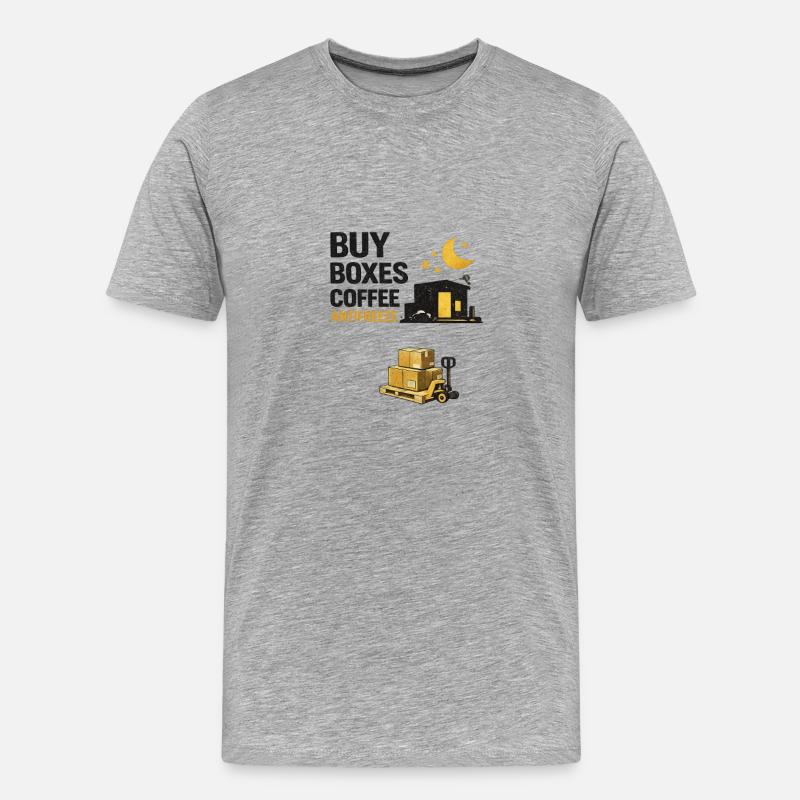 Night Shift Boxes Coffee Antifreeze - Men's Premium Organic T-Shirt - heather grey