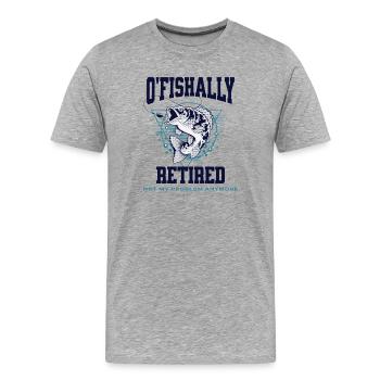 Ofishally Zurückgezogene Fischerei - Männer Premium Bio T-Shirt - Grau meliert - Vorne - Damien (186cm)