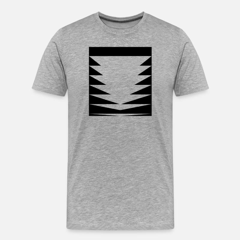 Triangles Pattern design - Men's Premium Organic T-Shirt - heather grey