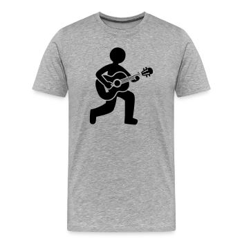 Guitarist Acoustic Guitar - Men's Premium Organic T-Shirt - heather grey - Front - Damien (186cm)