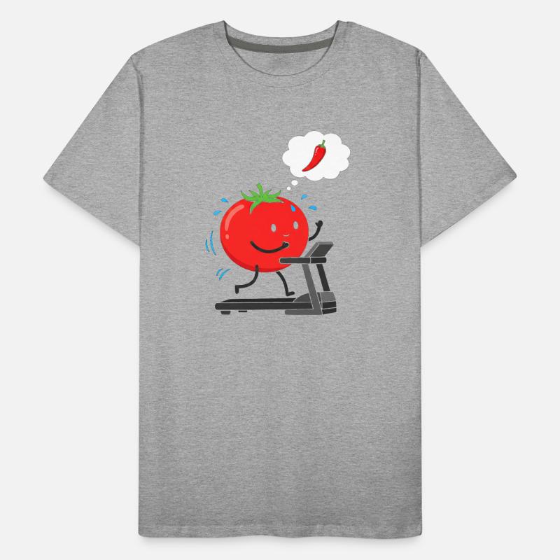 Tomate sur tapis de course T-shirt bio Premium Homme