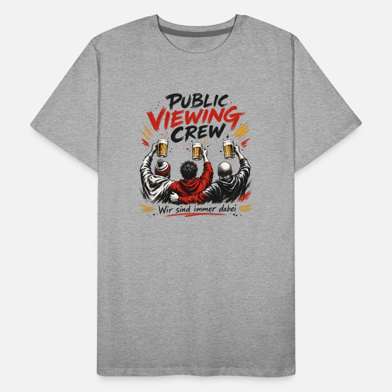 Public Viewing Crew – Bierfreunde Männer Premium Bio T-Shirt