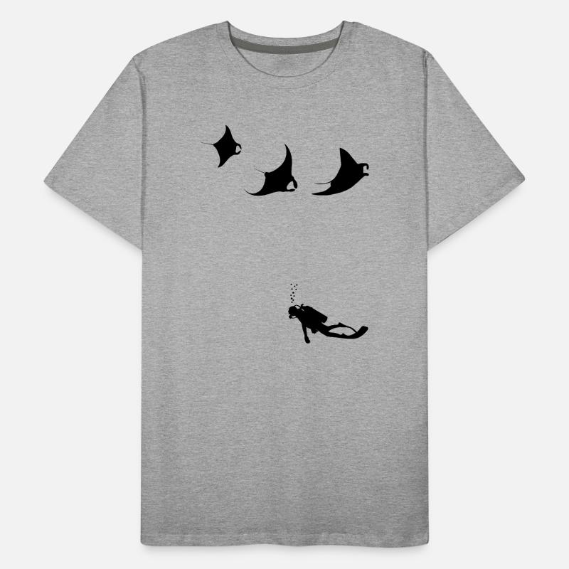 mantas_taucher Männer Premium Bio T-Shirt