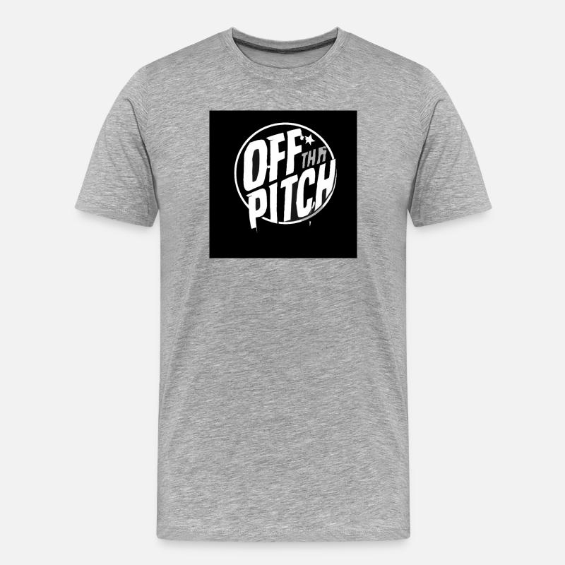 Off the Pitch Circle Logo - Männer Premium Bio T-Shirt - Grau meliert
