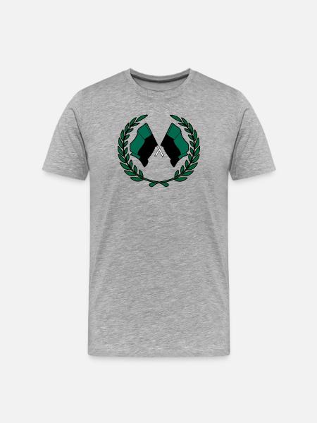 Texel Laurel Flags – Island Pride - Men's Premium Organic T-Shirt - heather grey