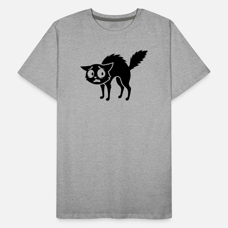 Chat effrayé T-shirt bio Premium Homme