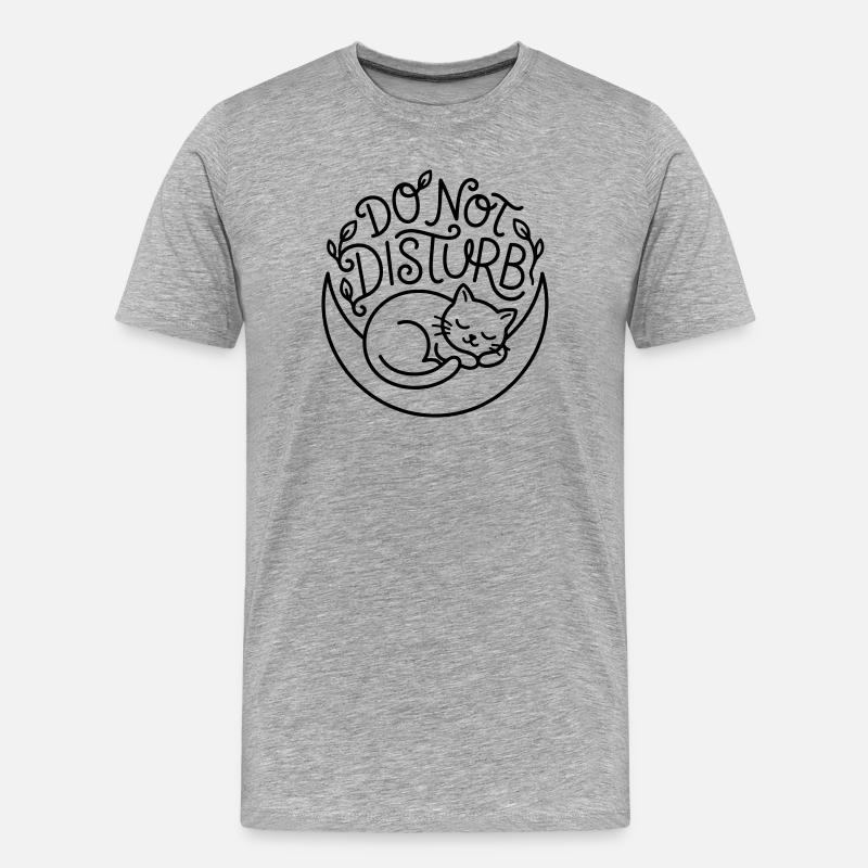 Nicht stören - Männer Premium Bio T-Shirt - Grau meliert