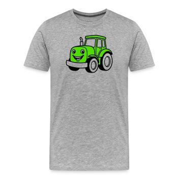 Tractor children - Men's Premium Organic T-Shirt - heather grey - Front - Damien (186cm)
