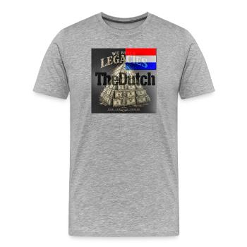Vermächtnispyramide: Fokus und Freiheit - Männer Premium Bio T-Shirt - Grau meliert - Vorne - Damien (186cm)
