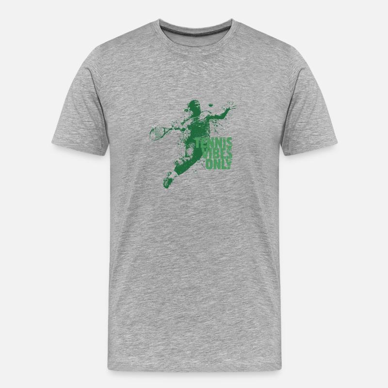 Tennis-Vibes Nur Spritzer - Männer Premium Bio T-Shirt - Grau meliert