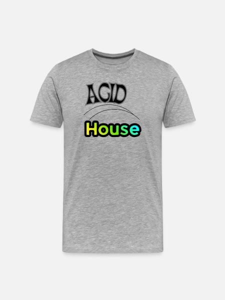 Acid House - Men's Premium Organic T-Shirt - heather grey