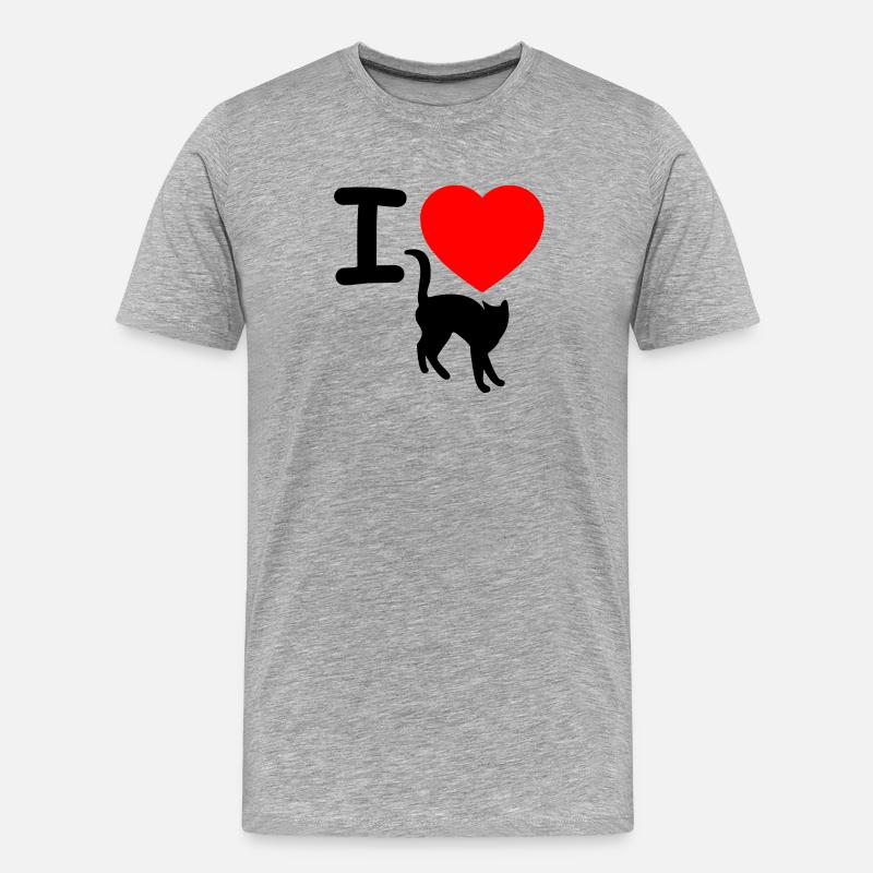 feline - Men's Premium Organic T-Shirt - heather grey