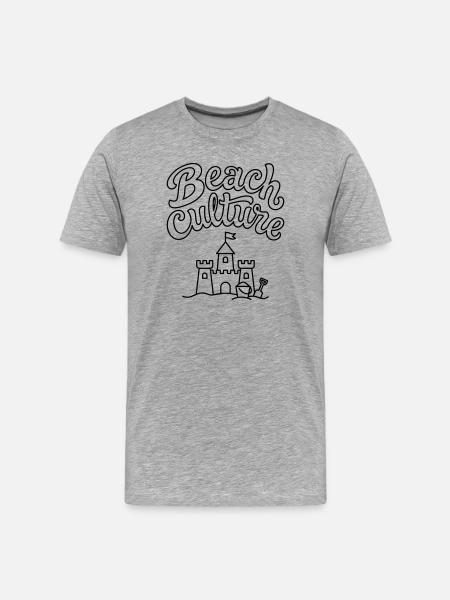 Beach Culture - Men's Premium Organic T-Shirt - heather grey