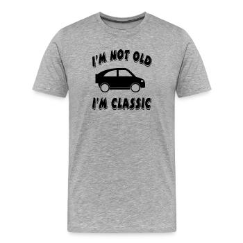 Car - Men's Premium Organic T-Shirt - heather grey - Front - Damien (186cm)
