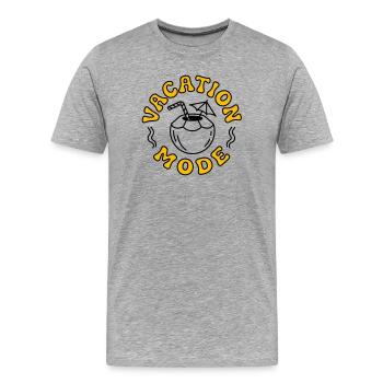 Vacation Mode - Men's Premium Organic T-Shirt - heather grey - Front - Damien (186cm)