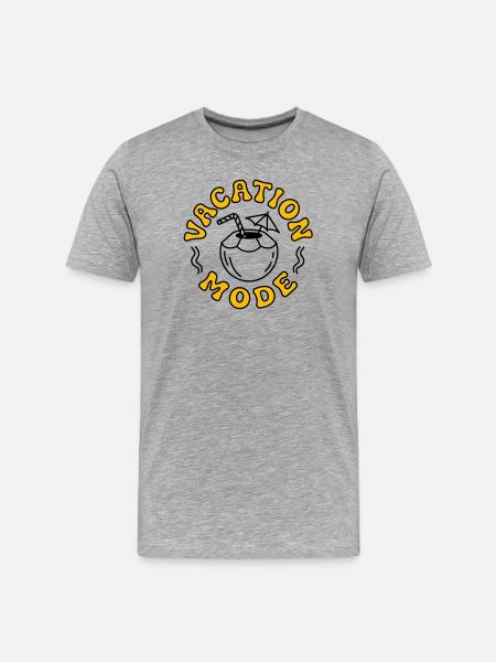 Vacation Mode - Men's Premium Organic T-Shirt - heather grey