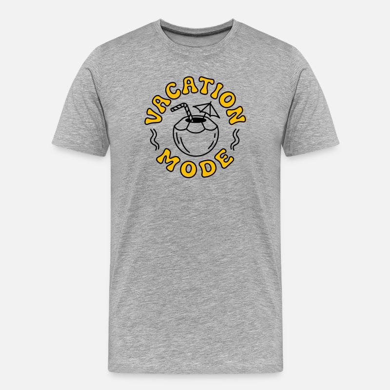 Vacation Mode - Men's Premium Organic T-Shirt - heather grey