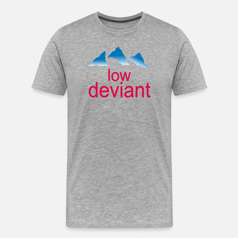Low Deviant - Männer Premium Bio T-Shirt - Grau meliert