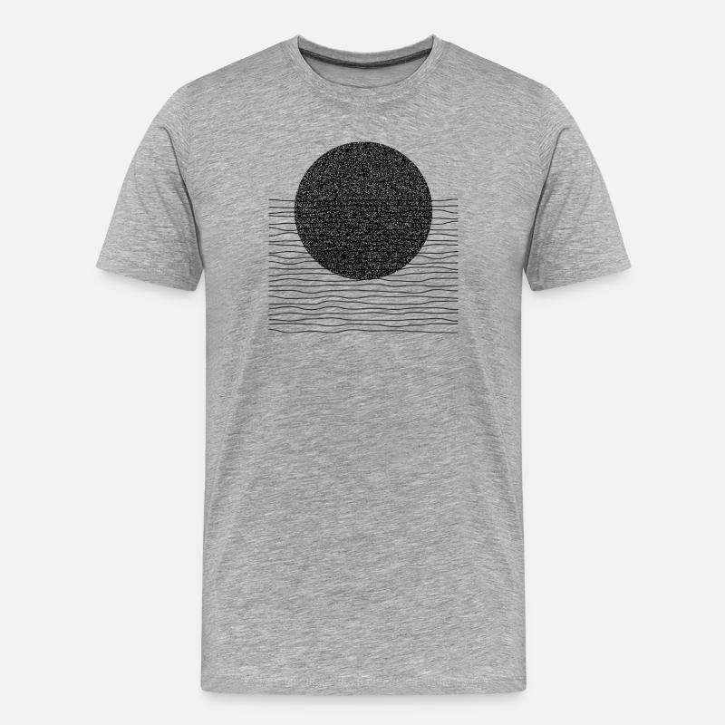Bauhaus-Kreis und Liniendesign - Männer Premium Bio T-Shirt - Grau meliert